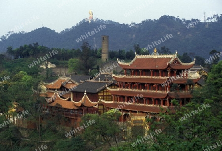 a temple in the city of Chongqing in the province of Sichuan in china in east asia. 
