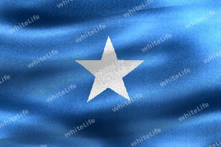 3D-Illustration of a Somalia flag - realistic waving fabric flag.