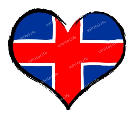 Iceland - The beloved country as a symbolic representation as heart - Das geliebte Land als symbolische Darstellung als Herz