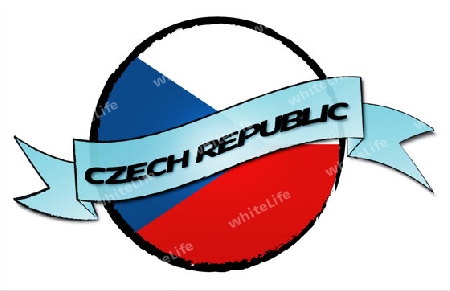 CZECH REPUBLIC - your country shown as illustrated banner for your presentation or as button...