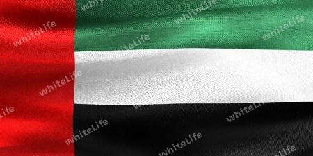 united arab emirates flag - realistic waving fabric flag