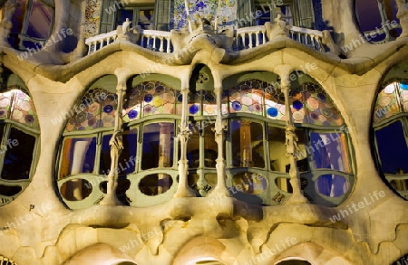 Barcelona - detail von Casa Batllo von Gaudi