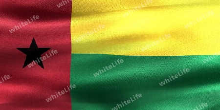 Guinea-Bissau flag - realistic waving fabric flag