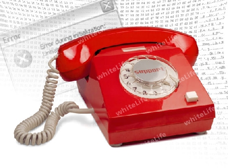 Rotes Telefon - support -