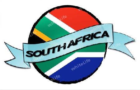 South Africa - your country shown as illustrated banner for your presentation or as button...
