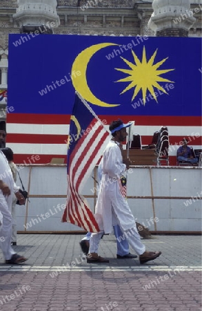 The National Day at the Sultan Abdul Samad Palace at the Merdeka Square  in the city of  Kuala Lumpur in Malaysia in southeastasia.