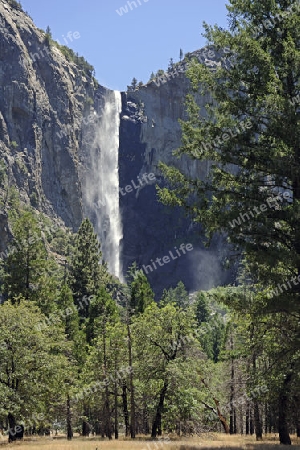 Bridaveil Fall im Yosemite Nationalpark, Kalifornien, USA