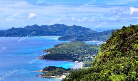 Beautiful impressions of the tropical landscape paradise on the Seychelles islands