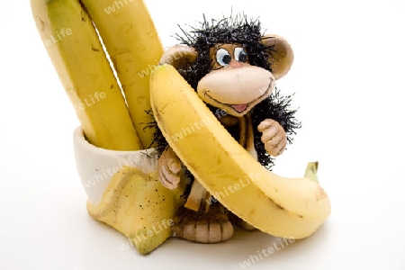 Bananen mit Affe