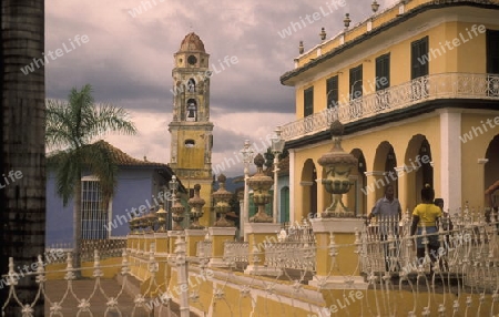 the church the old Town of the Village of trinidad on Cuba in the caribbean sea.