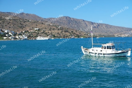 Blaue Mirabello Bucht auf Kreta