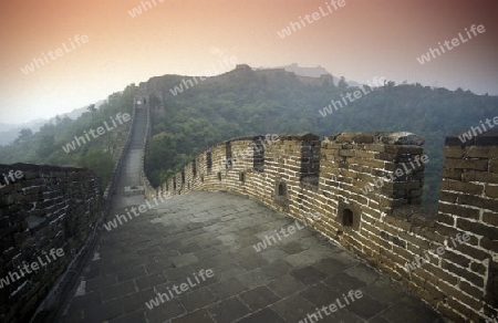 the great wall near the city of beijing in the east of china in east asia. 