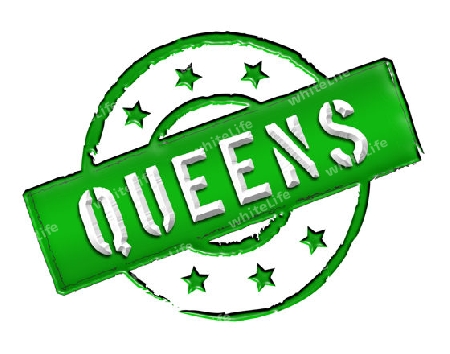 Sign, symbol, stamp or icon for your presentation, for websites and many more named QUEENS