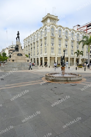 Fussgaengerzone in der Altstadt von  Guayaquil, Ecuador, Suedamerika