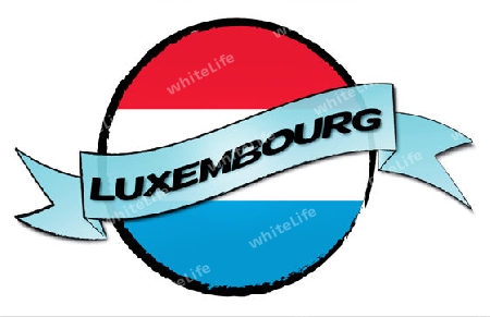 Circle Land LUXEMBOURG - your country shown as illustrated banner for your presentation or as button...