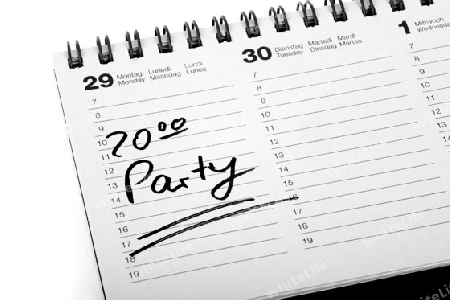 Termineintrag " Party " in einem Terminkalender