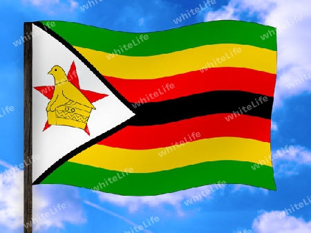 Fahne Simbabwe