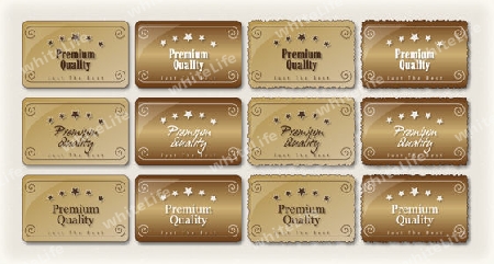 Set of Retro styled vector labels. Ideal to edit and perfect forwebsites, v-cards and presentations.
