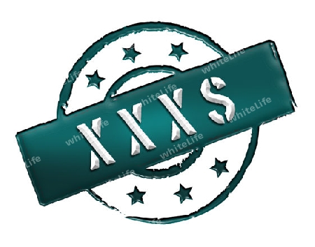 Sign, symbol, stamp or icon for your presentation, for websites and many more named XXXS