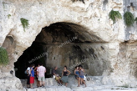 the Grotta dei Cordari near the town of Siracusa in Sicily in south Italy in Europe.