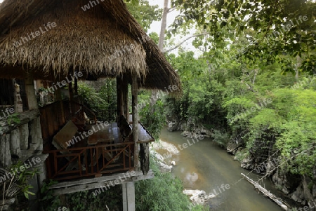 Ein Guesthouse in der Landschaft in der Bergregion von Soppong im norden von Thailand in Suedostasien.