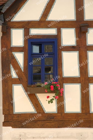 Fenster an einem Fachwerkhaus in Idstein