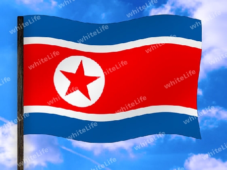 Fahne Demokratische Republik Korea