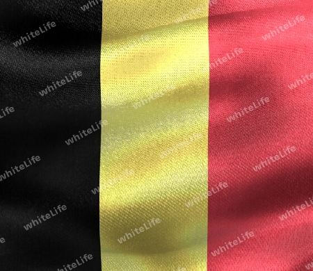 Belgium flag - realistic waving fabric flag