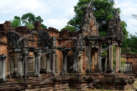 The Temple of  Preah Khan in the Temple City of Angkor near the City of Siem Riep in the west of Cambodia.