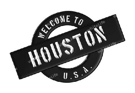 Illustration of WELCOME TO HOUSTON as Banner for your presentation, website, inviting...