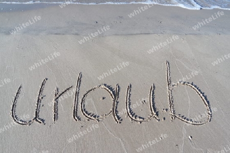Urlaub in Sand geschrieben