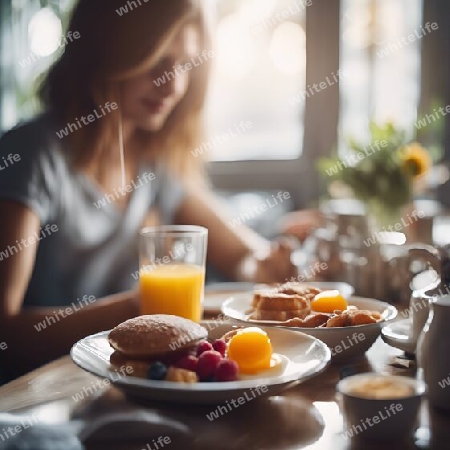 Beim Frühstück