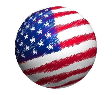 Planet - USA - The beloved country as a symbolic representation
