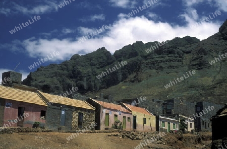 the  Village of Fontainas near  Ribeira Grande on the Island of Santo Antao in Cape Berde in the Atlantic Ocean in Africa.