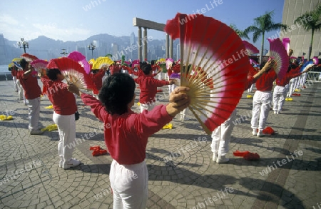 Traditional Women at the Chinese newyear in Hong Kong in the south of China in Asia.