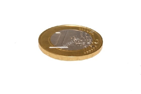 one euro-coin on the table