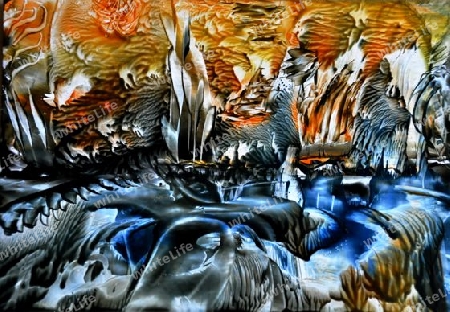Wild World - Originalbild selbst gemalt in Encaustic-Technik