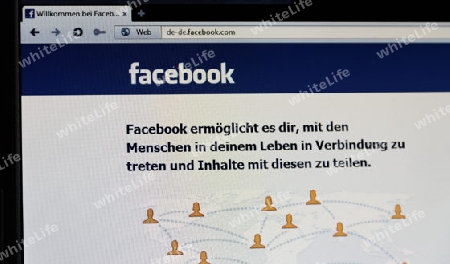 photo of facebook computer screen