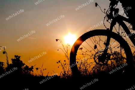 sunset with my bike