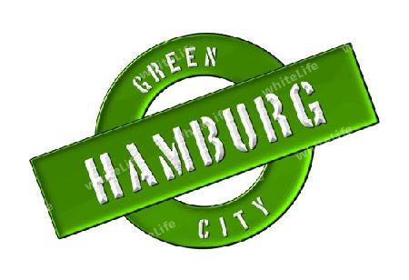 GREEN CITY HAMBURG - Zeichen, Symbol, Banner fuer Prospekte, Flyer, Internet, ...
