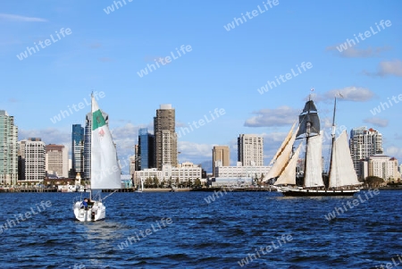 San Diego Hafen mit Booten