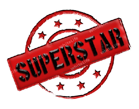 Sign, symbol, stamp or icon for your presentation, for websites and many more named SUPERSTAR