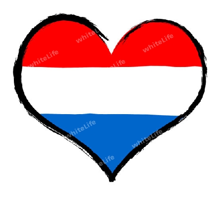 Niederlande - The beloved country as a symbolic representation as heart - Das geliebte Land als symbolische Darstellung als Herz