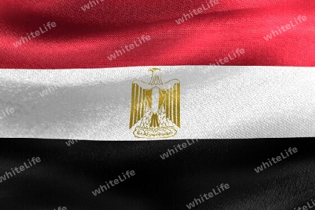 Egypt flag - realistic waving fabric flag