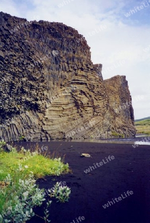 Basalt Columns and Black Lava Sand